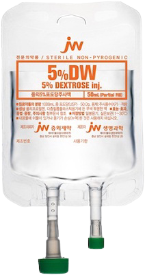 중외5%포도당주사액_(2.5g/50mL/백) 제품 사진
