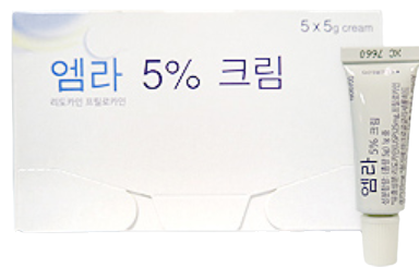 엠라5%크림_(5g) 제품 사진