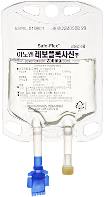 이노엔레보플록사신주_(0.25623g/50mL/백) 제품 사진