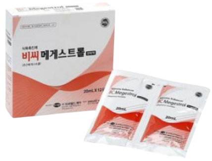 비씨메게스트롤현탁액_(0.8g/20mL) 제품 사진