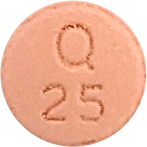 큐로켈정25mg 제품 사진