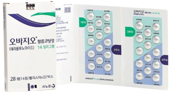 오바지오필름코팅정14mg 제품 사진