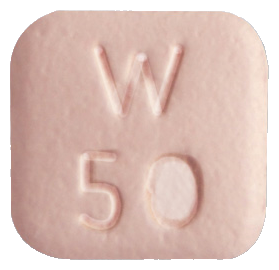 프리스틱서방정50mg 제품 사진