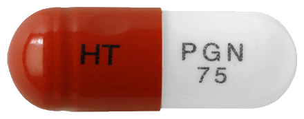리레카캡슐75mg 제품 사진