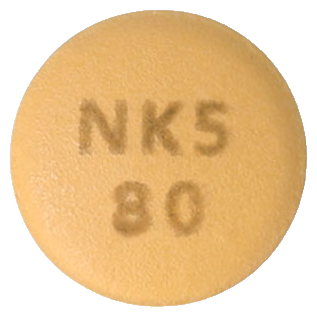 엑스로탄정5/80mg 제품 사진