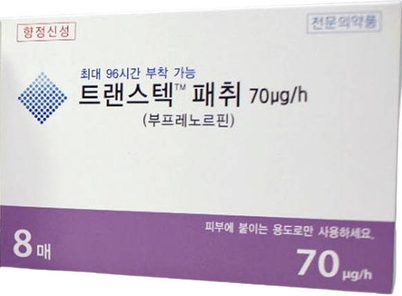 트랜스텍패취70μg/h 제품 사진
