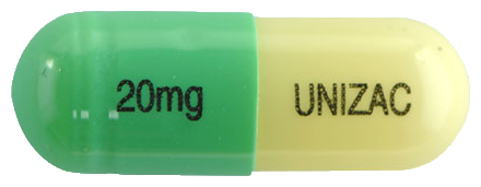 유니작캡슐20mg 제품 사진