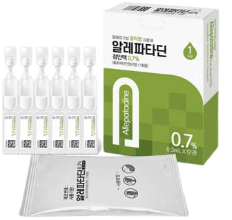 알레파타딘점안액0.7%(1회용)_(2.328mg/0.3mL) 제품 사진