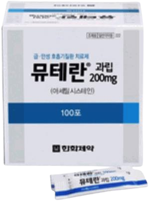 뮤테란과립200mg_(0.2g/1g) 제품 사진