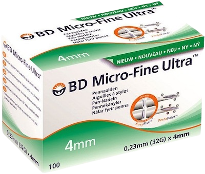 BD MicroFine 4mm 0.23mm 제품 사진