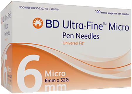 BD MicroFine 6mm 0.23mm 제품 사진