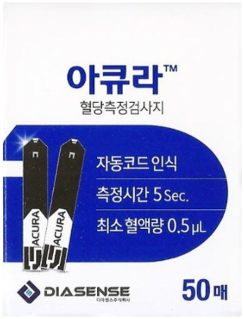 아큐라 혈당검사지 제품 사진
